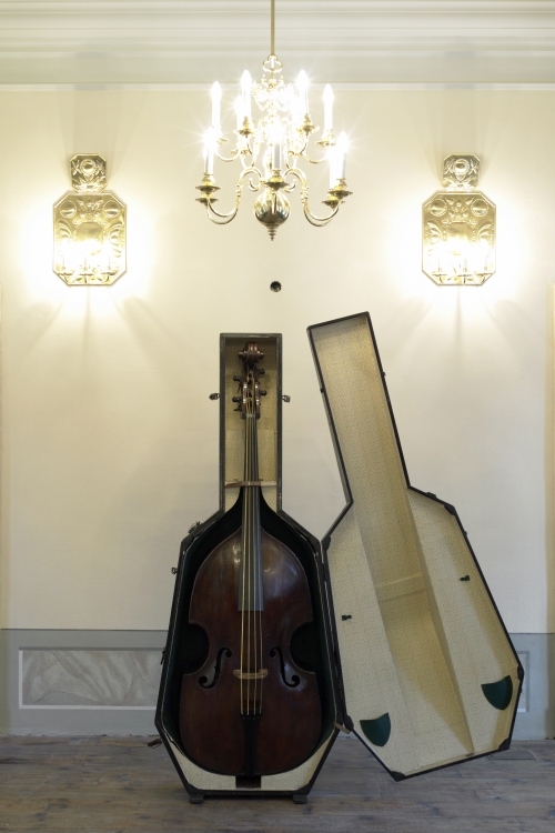 Violone von Leonhardt Pradter, 1672. Ev.-luth. Kirchgemeinde St. Nikolai – St. Johannis, Leipzig