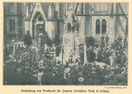 Das erste Bachfest Leipzig fand 1908 anlässlich der Enthüllung des »Neuen Bach-Denkmals« statt.